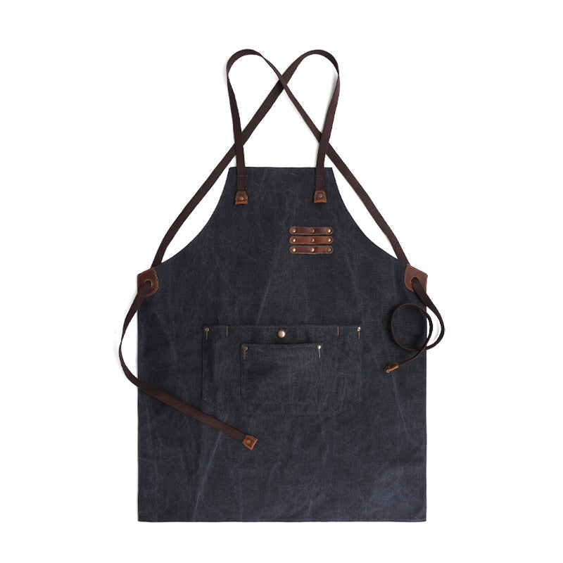 Vintage Canvas Leder Gürtel Schürze A-5792 