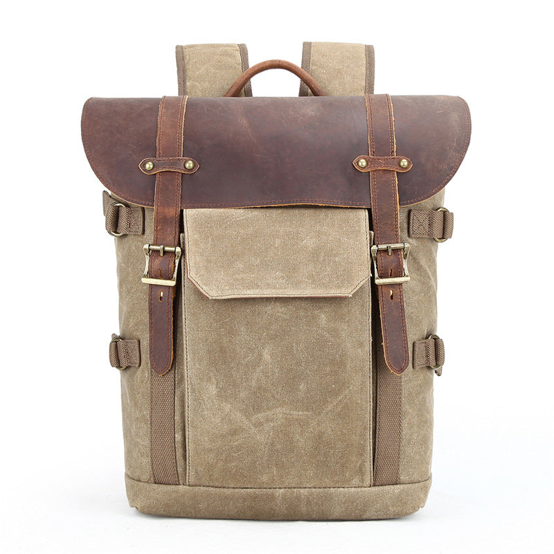 SLR-Kamera im Vintage-Stil aus gewachstem Canvas-Leder