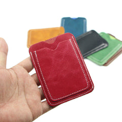 Estuche para tarjetas de cuero con dos tarjetas gratis