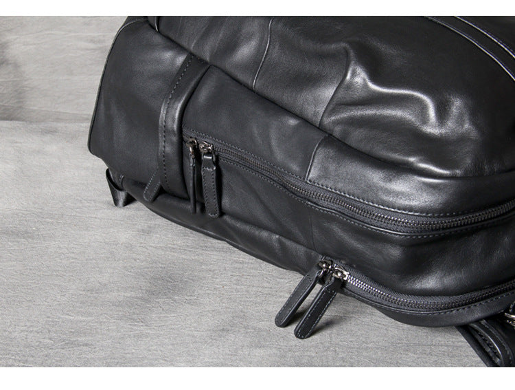 Bolso de viaje clásico de cuero negro