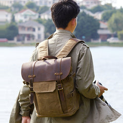 SLR-Kamera im Vintage-Stil aus gewachstem Canvas-Leder