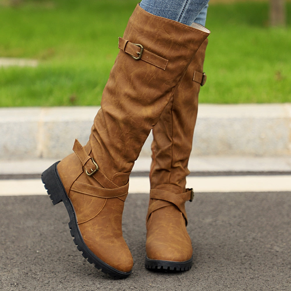 Botas casuales con cremallera 