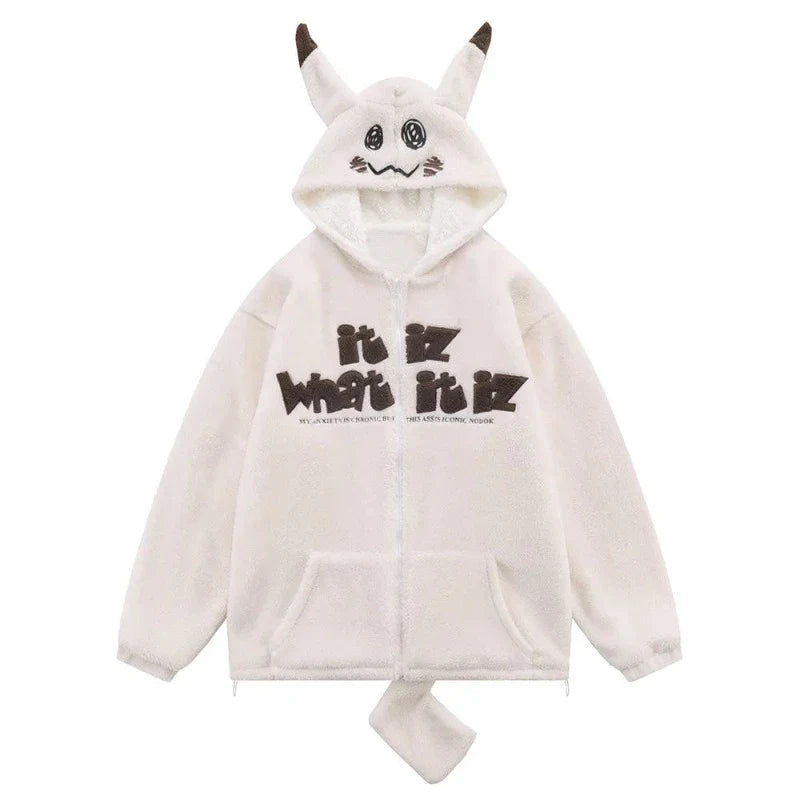 Devil Horn Hoodie mit Schwanz für Herren