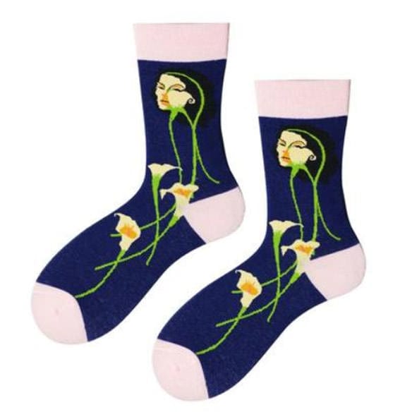 Abstract Lily Socks