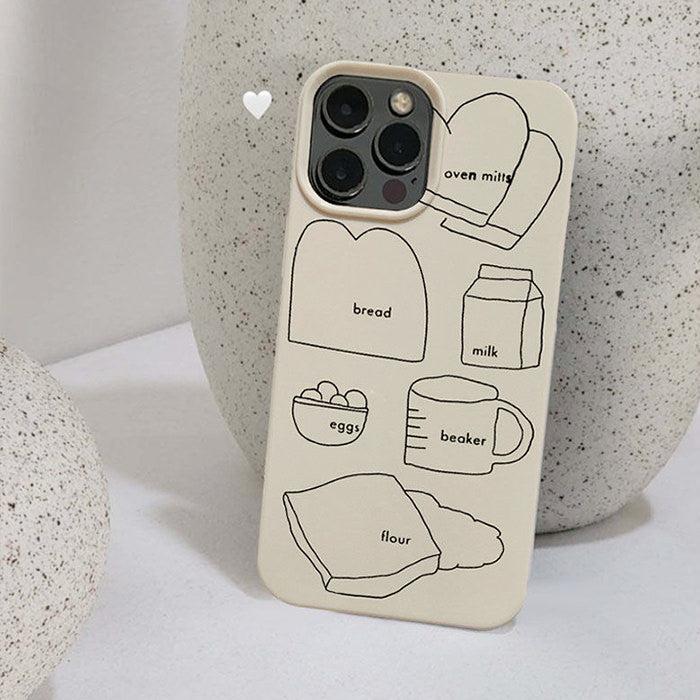 Funda para iPhone con desayuno estético