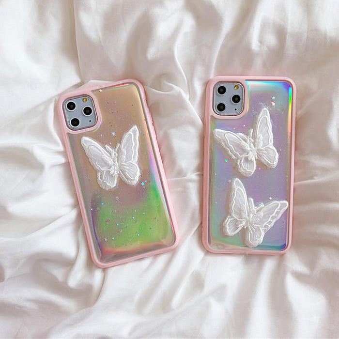 Funda para iPhone con mariposas estéticas 