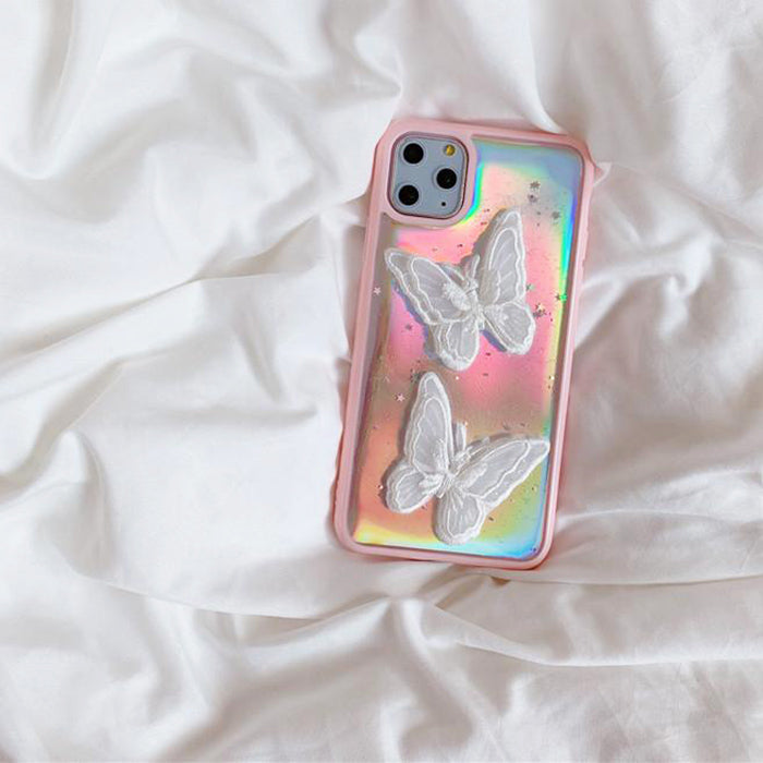 Funda para iPhone con mariposas estéticas 