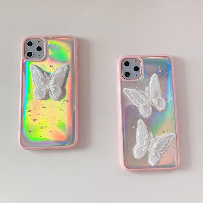 Funda para iPhone con mariposas estéticas 