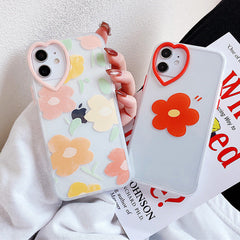 Funda para iPhone con diseño de flores estéticas