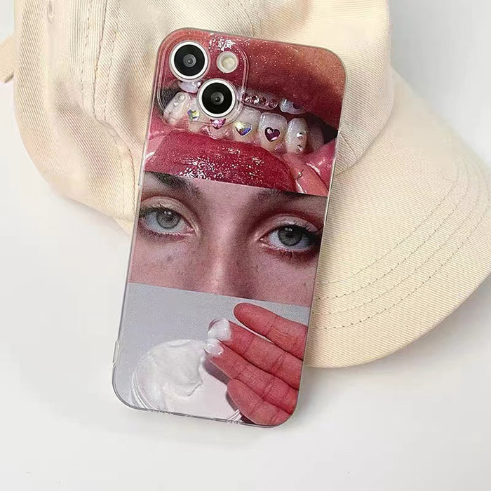 Funda para iPhone con diseño de chica estética