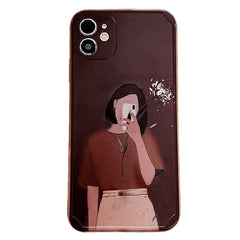 Funda para iPhone con diseño de chica estética