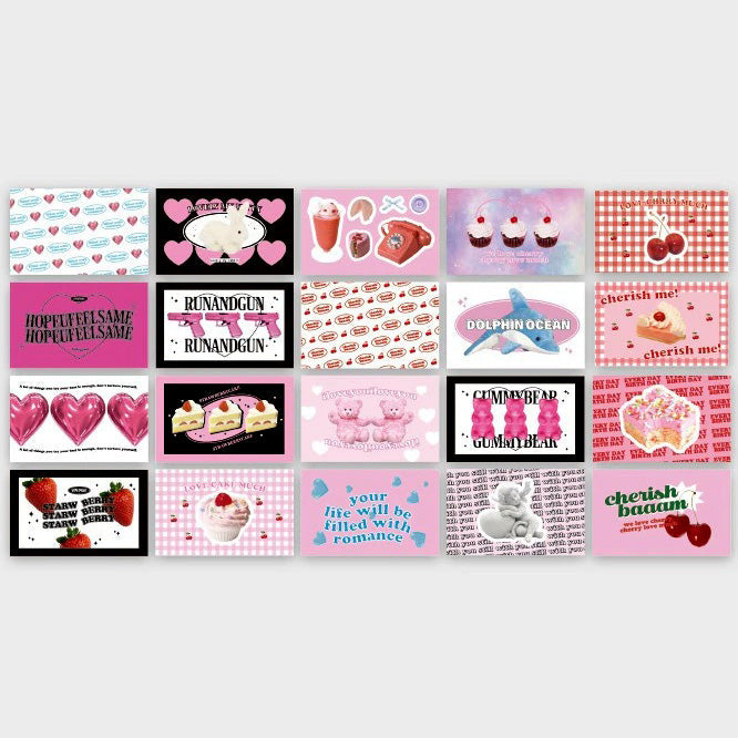 Juego de pegatinas estéticas para scrapbooking