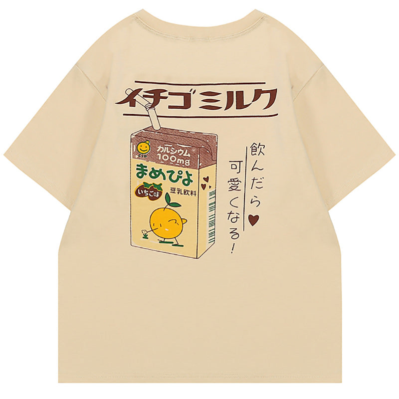 Camiseta de leche estética