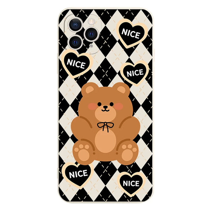 Funda para iPhone con diseño de oso Argyle