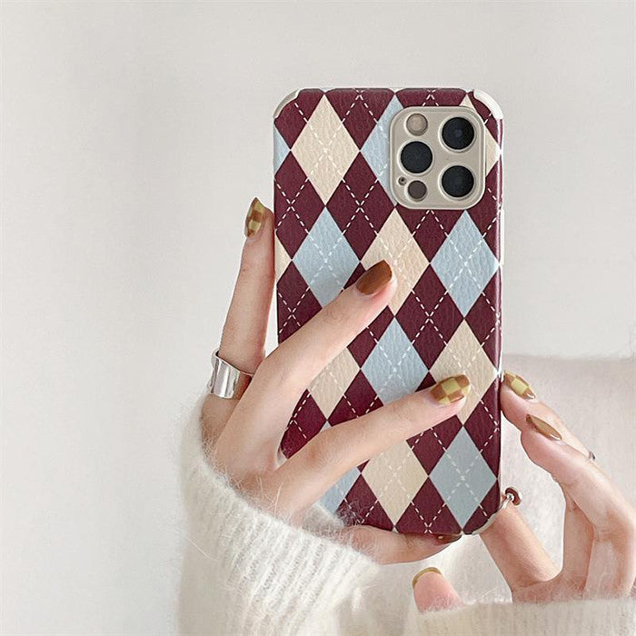 Funda para iPhone con estampado de rombos