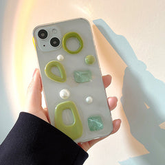 Funda para iPhone con gemas artificiales