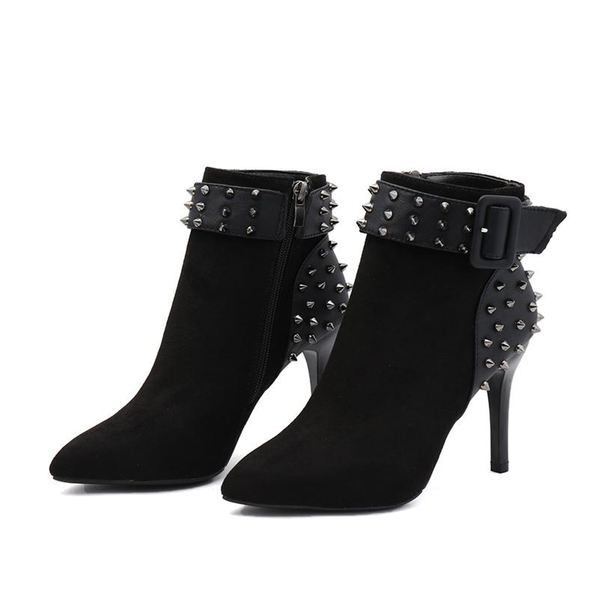 High Heel Ankle Boots With Pointed Toe