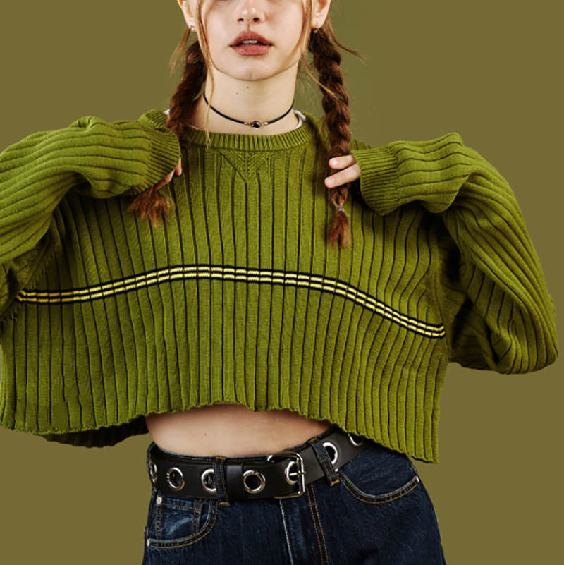 Pullover in Avocadogrün