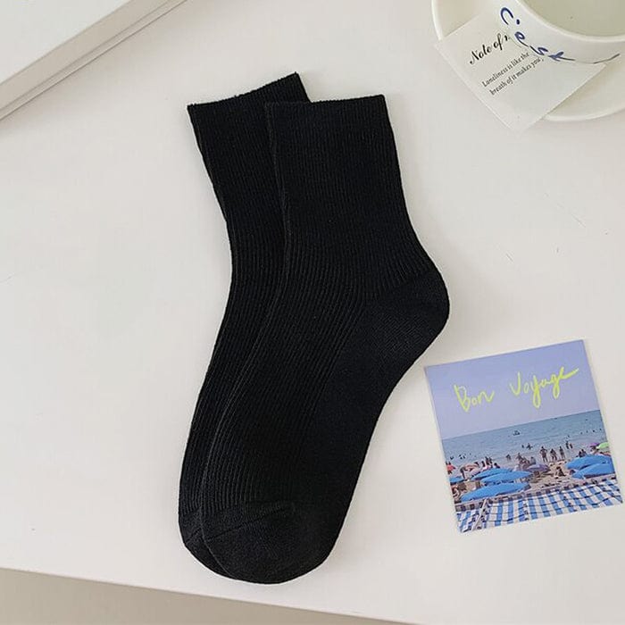 Babyblaue gerippte Socken