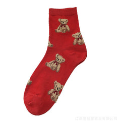 Calcetines con estampado de oso