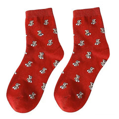 Calcetines con estampado de oso