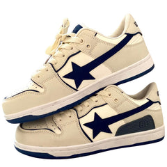 Zapatillas Shooting Star en beige y azul marino