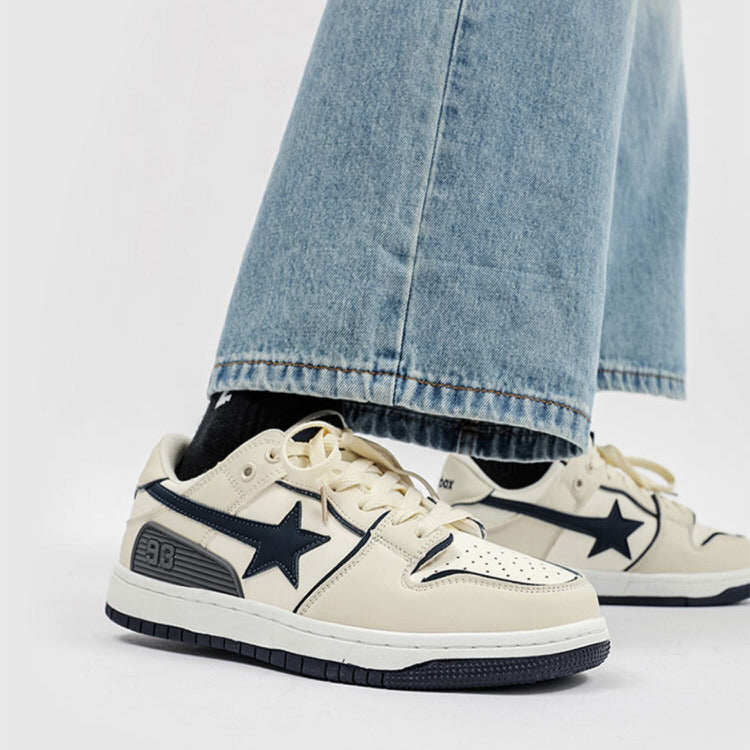 Sneakers „Shooting Star“ in Beige und Marine