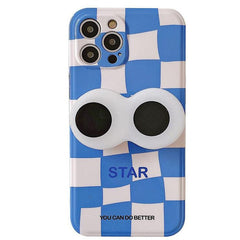 Funda para iPhone con cuadros de ojos grandes