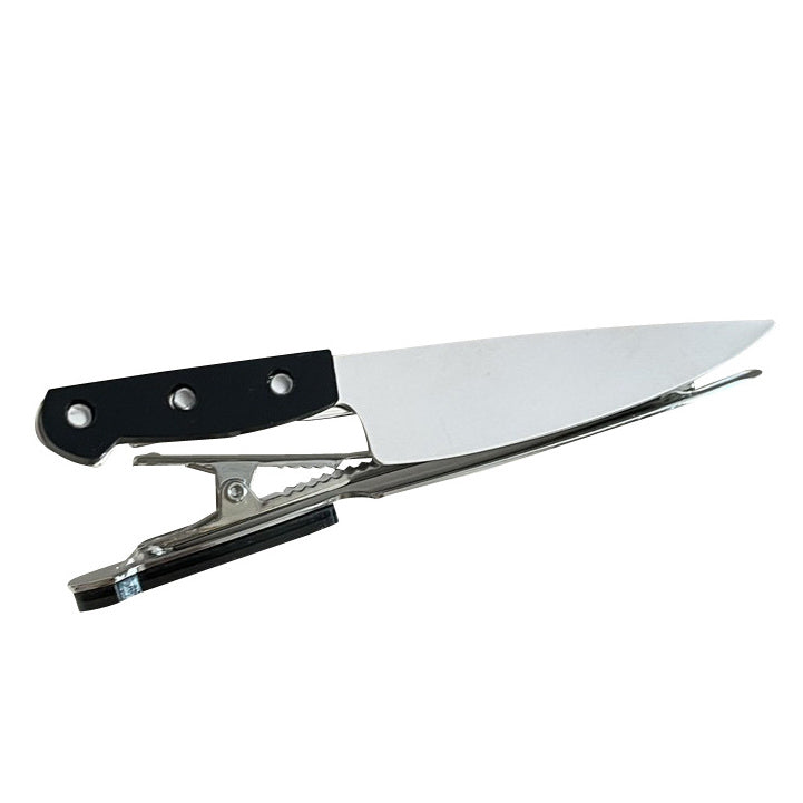 Pinza para el pelo con forma de cuchillo grande