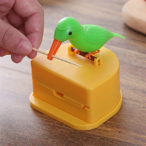 Dispensador de palillos de dientes para pájaros