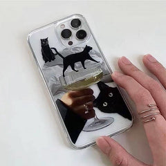 Funda para iPhone con gatos negros