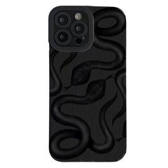 Funda para iPhone con diseño de serpiente negra