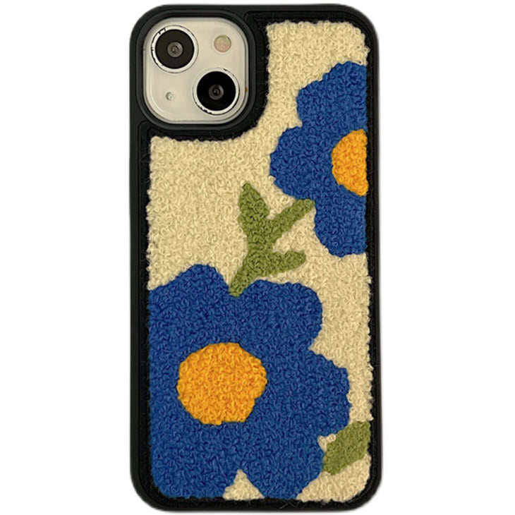 iPhone-Hülle mit Teddy-Motiv „Blaue Blume“