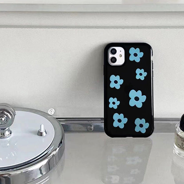 Funda para iPhone con flores azules