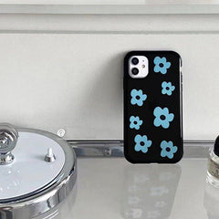 Funda para iPhone con flores azules