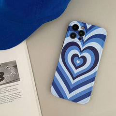 Funda para iPhone con corazón azul