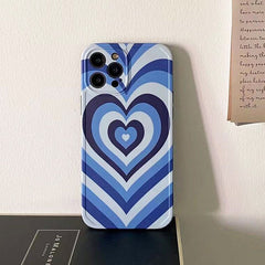 Funda para iPhone con corazón azul