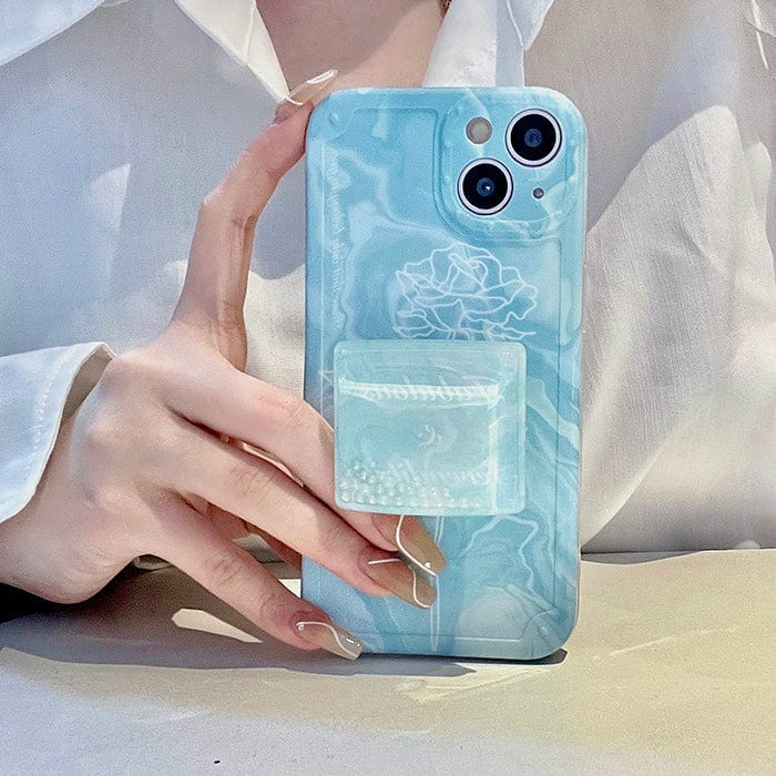 Funda para iPhone con rosa azul