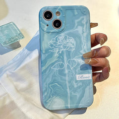 Funda para iPhone con rosa azul