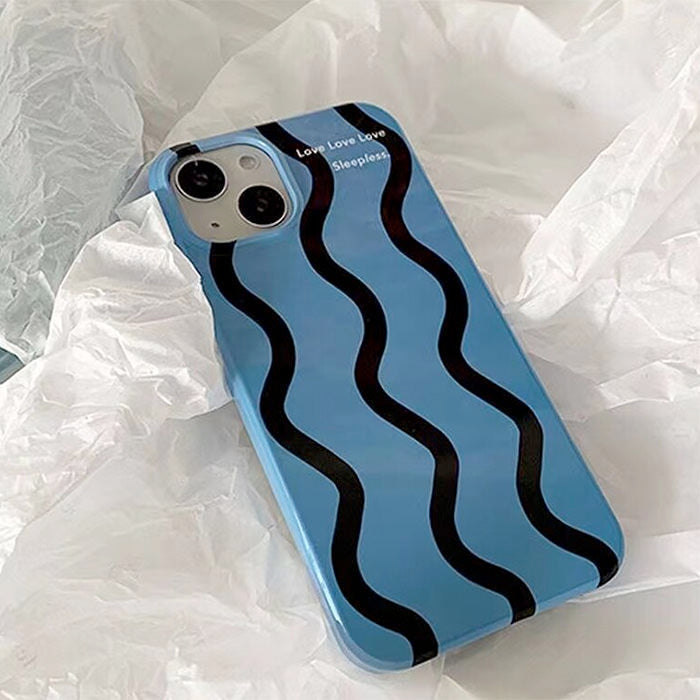 Funda para iPhone con rayas azules