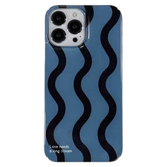 Funda para iPhone con rayas azules