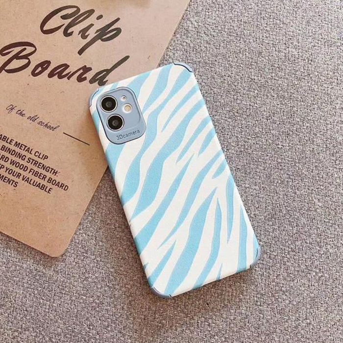 Funda para iPhone con estampado de cebra azul