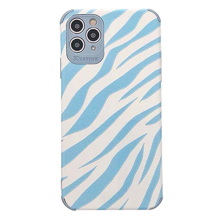 Funda para iPhone con estampado de cebra azul