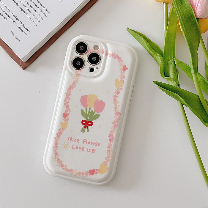 Funda para iPhone con ramo de tulipanes