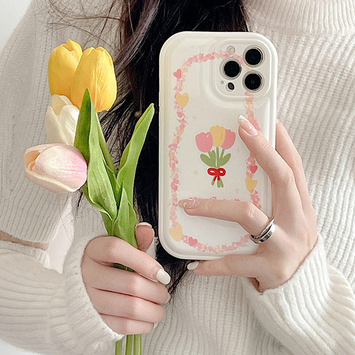 Funda para iPhone con ramo de tulipanes