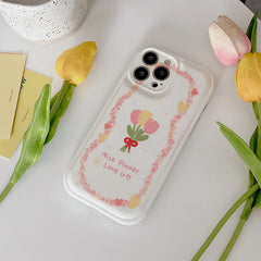 Funda para iPhone con ramo de tulipanes