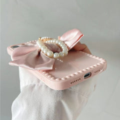 Funda para iPhone con lazo y perla