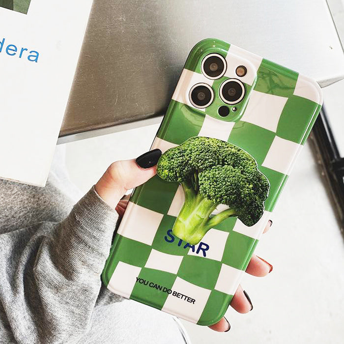 Funda para iPhone con estampado de brócoli 