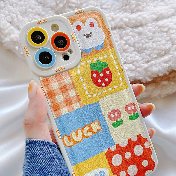 Bunny Patchwork iPhone Case