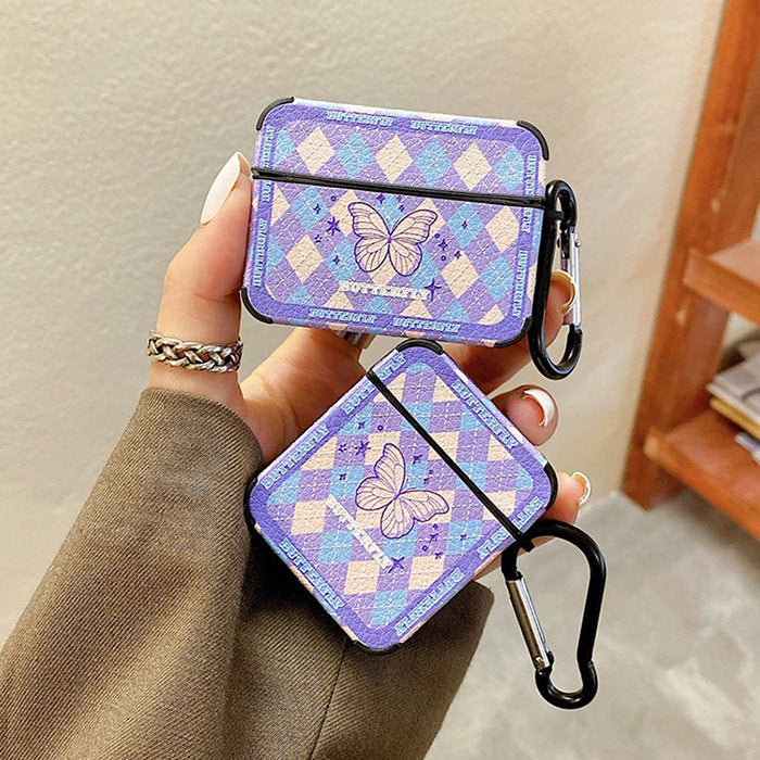 Butterfly Argyle Airpods Case